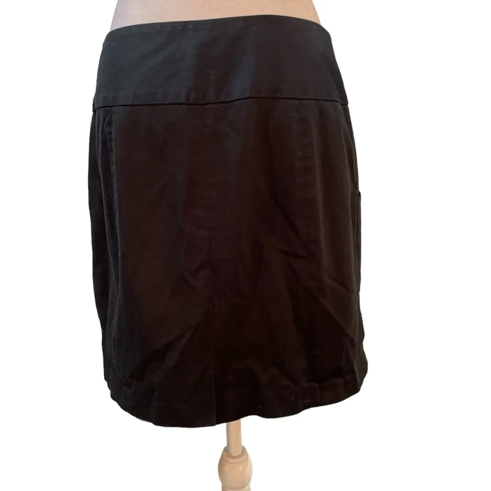 Black Zip Side Mini Skirt with Side Pockets Size 6 - Image 4