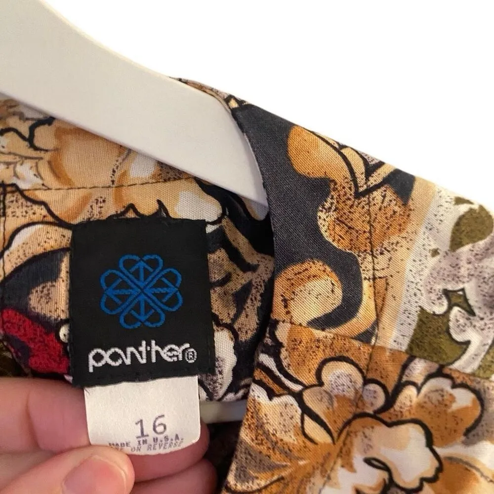 Vintage panther size 16 made in the USA short sleeve Tan - Image 4