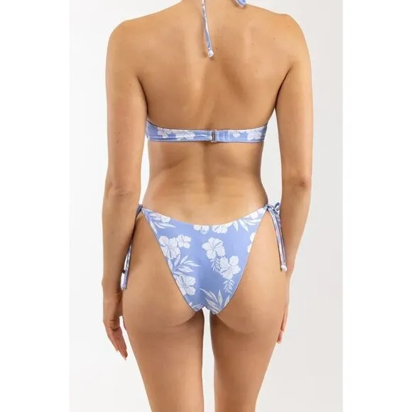 NEW Rhythm. Leila Tie Side Hi Cut Pant in Whisper Blue, size L Blue Size L - Image 4