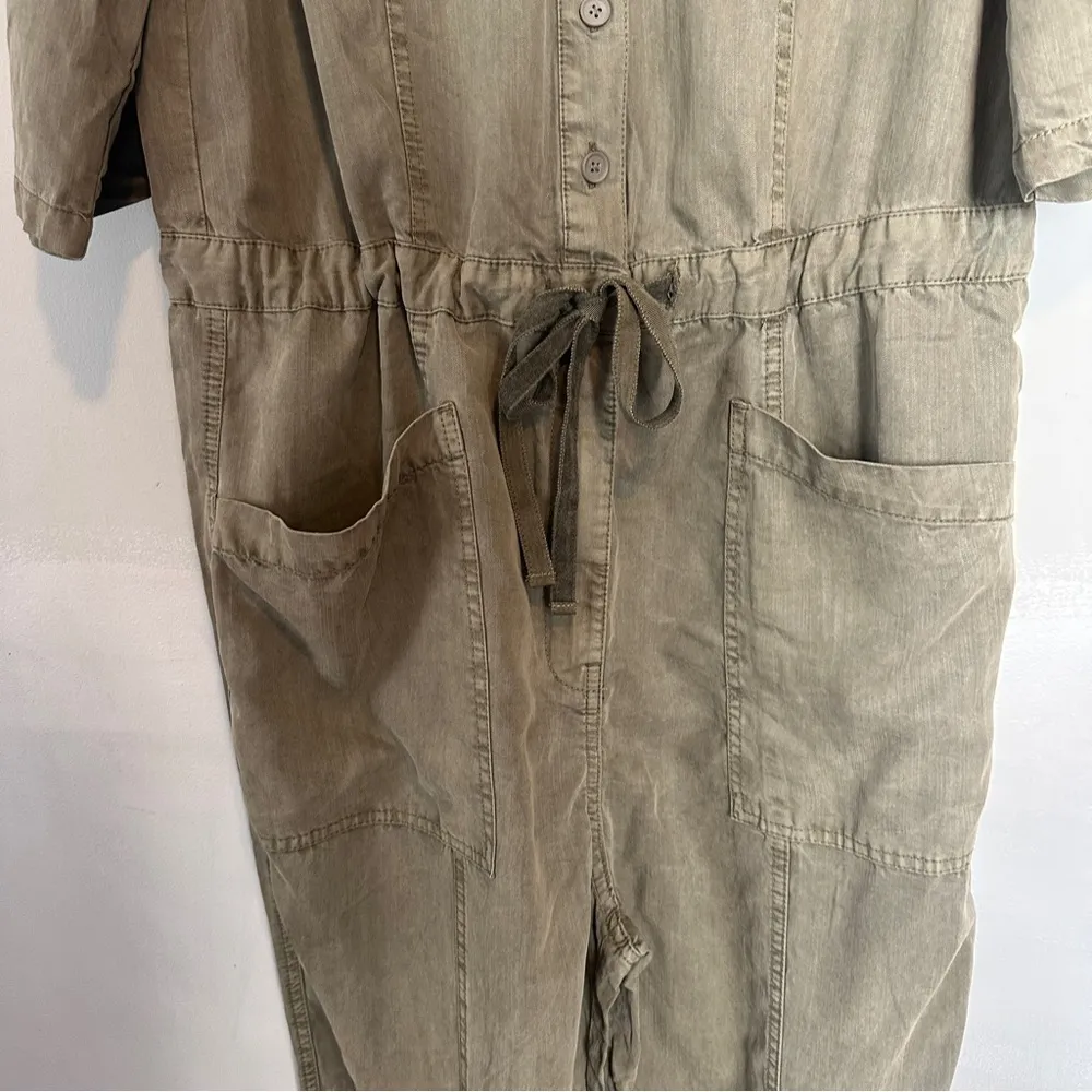 Sundance Wayside Vintage Wash Cargo Jumpsuit Olive Green Large NEW - Image 7