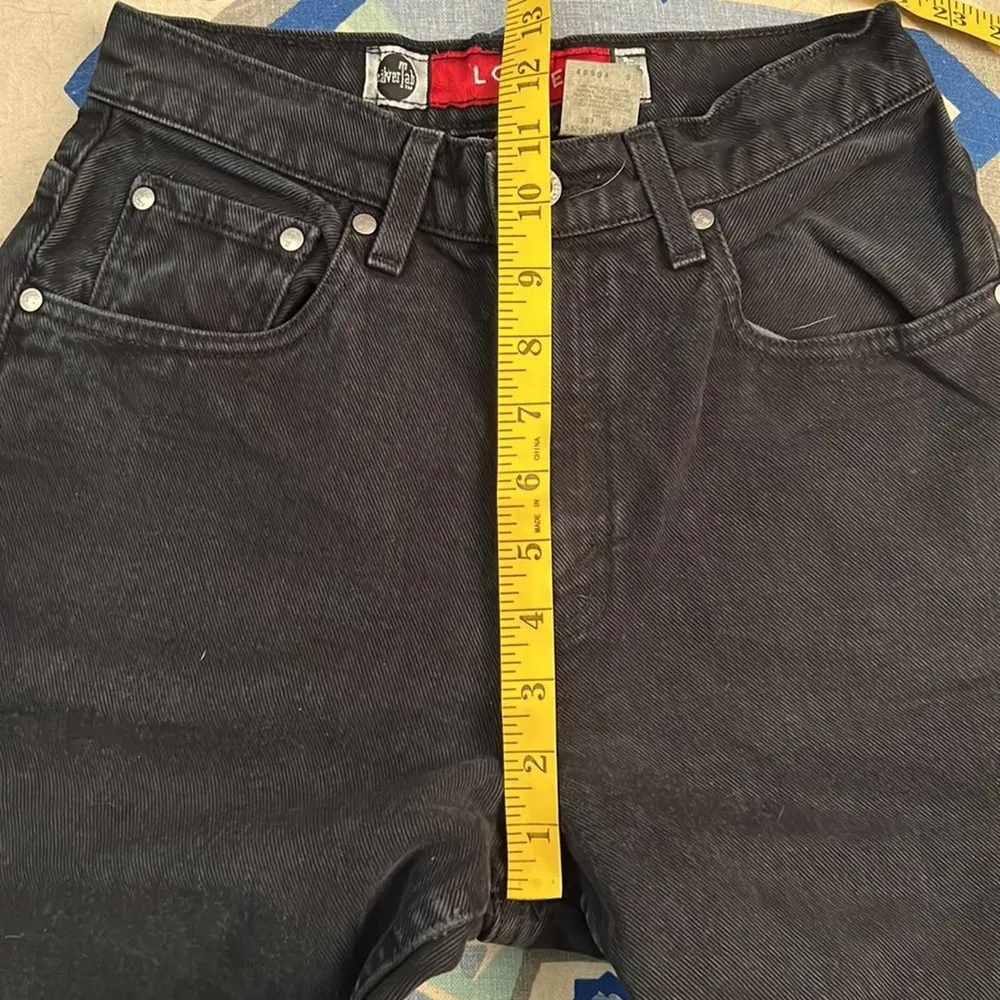 Vintage 90s Levi’s Silvertab Women’s loose fit black denim jeans Size 3 - Image 9