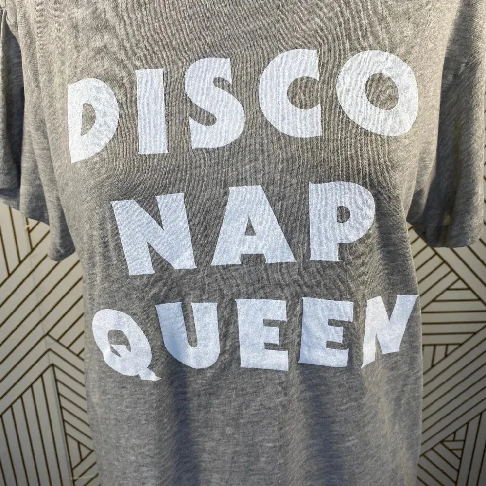 Wildfox Disco Nap Queen Tee‎ Shirt in Gray - Image 5