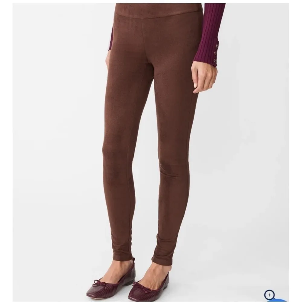 J. MCLAUGHLIN brown faux suede leggings size small new with tags - Image 3