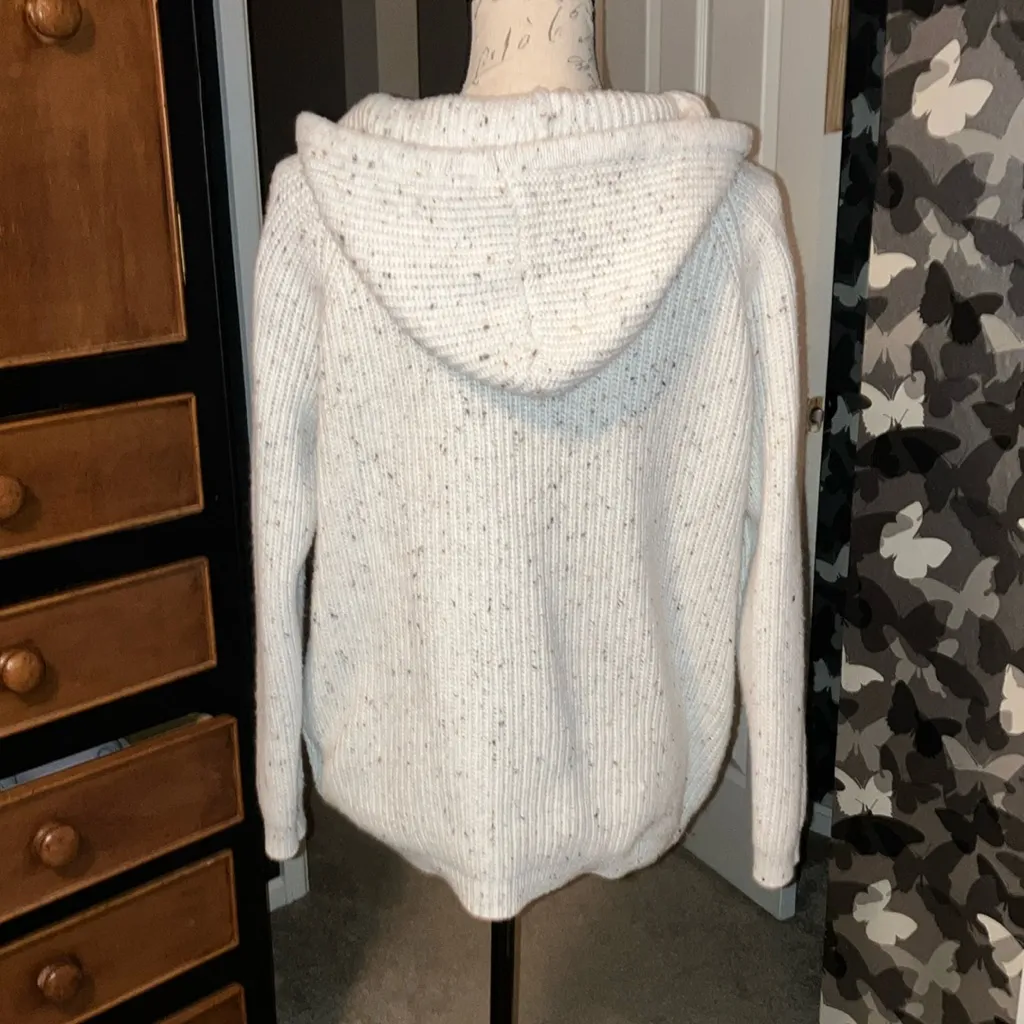 Calvin Klein Cream Hooded Sweater - Image 3