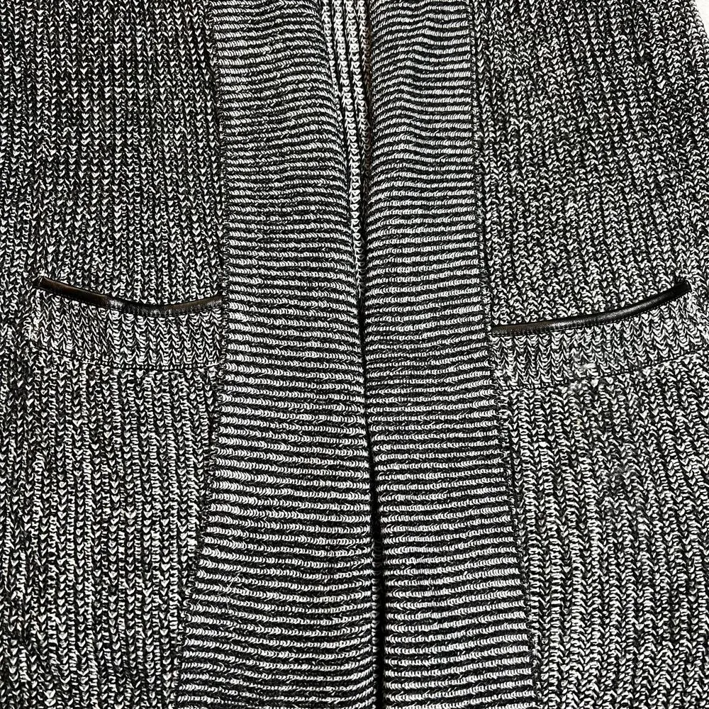 Romeo & Juliet Couture Cable Knit Rib Trim Long Line Open Front Cardigan Size S - Image 6