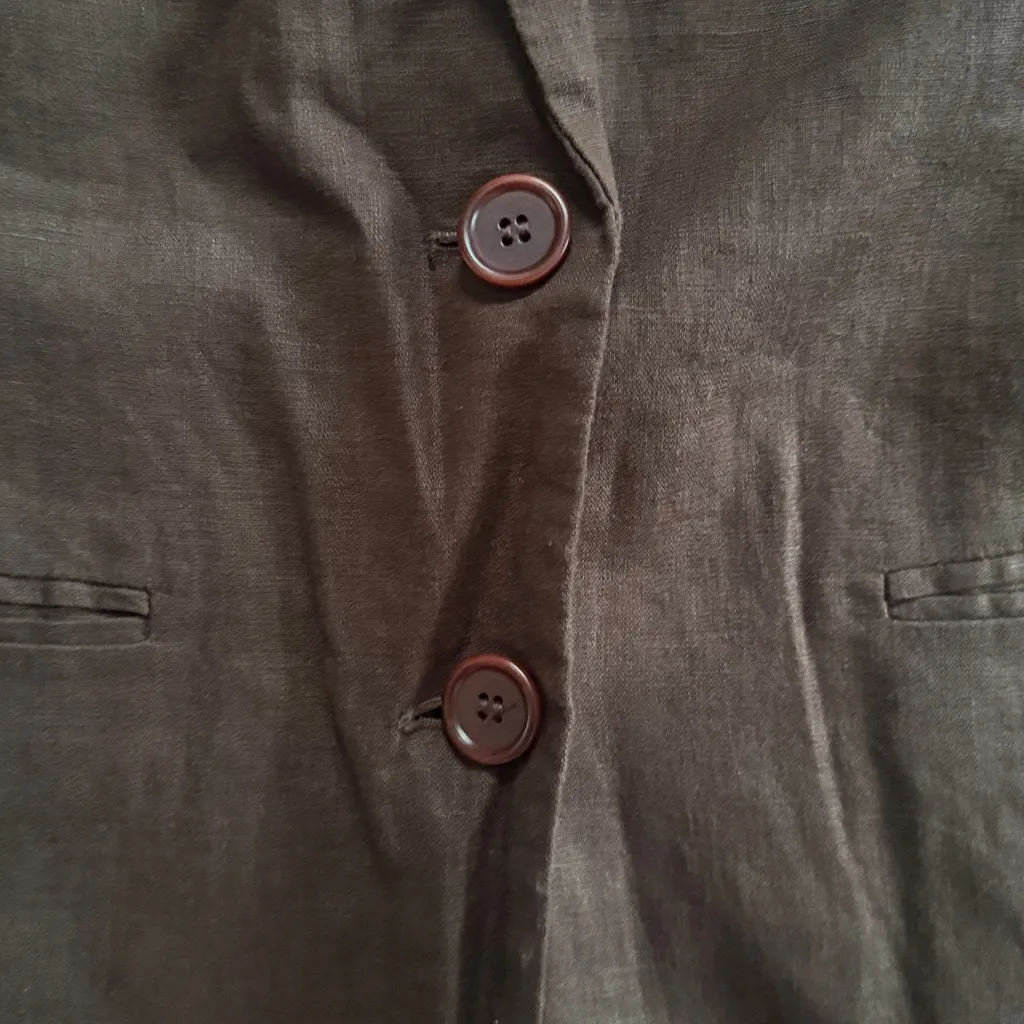 Madewell Brown Blazer Small Women’s Linen Oversized Jacket - Image 7