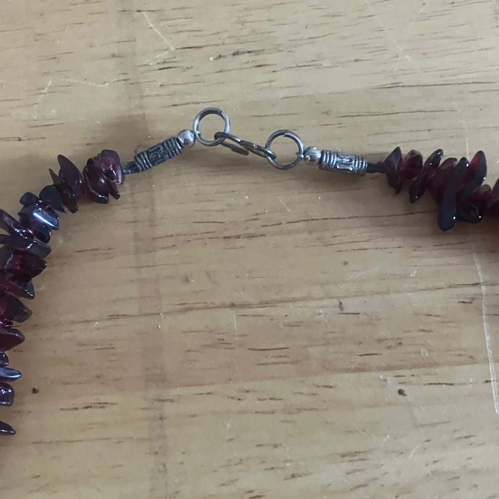 Elegant Garnet Chip Necklace - Image 2