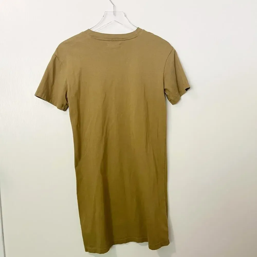 MADEWELL Tee Dress in Olive Green‎ - Image 3