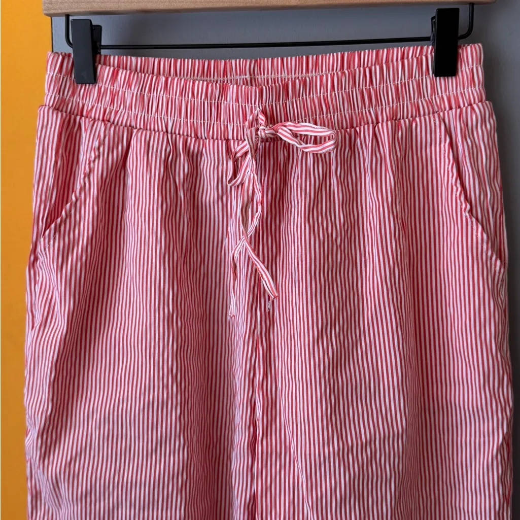 🎅 3/$15 SALE COVERGIRL Red and White Striped Pajama Pants S - Image 3
