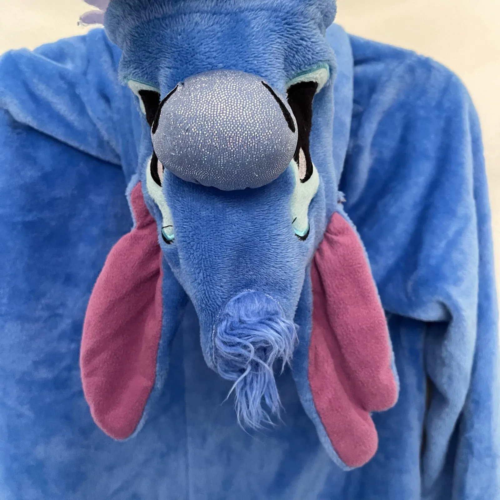 Disney Stitch One Piece Pajama Costume Adult Sz M Hooded Cosplay Comfy Kawaii - Image 7