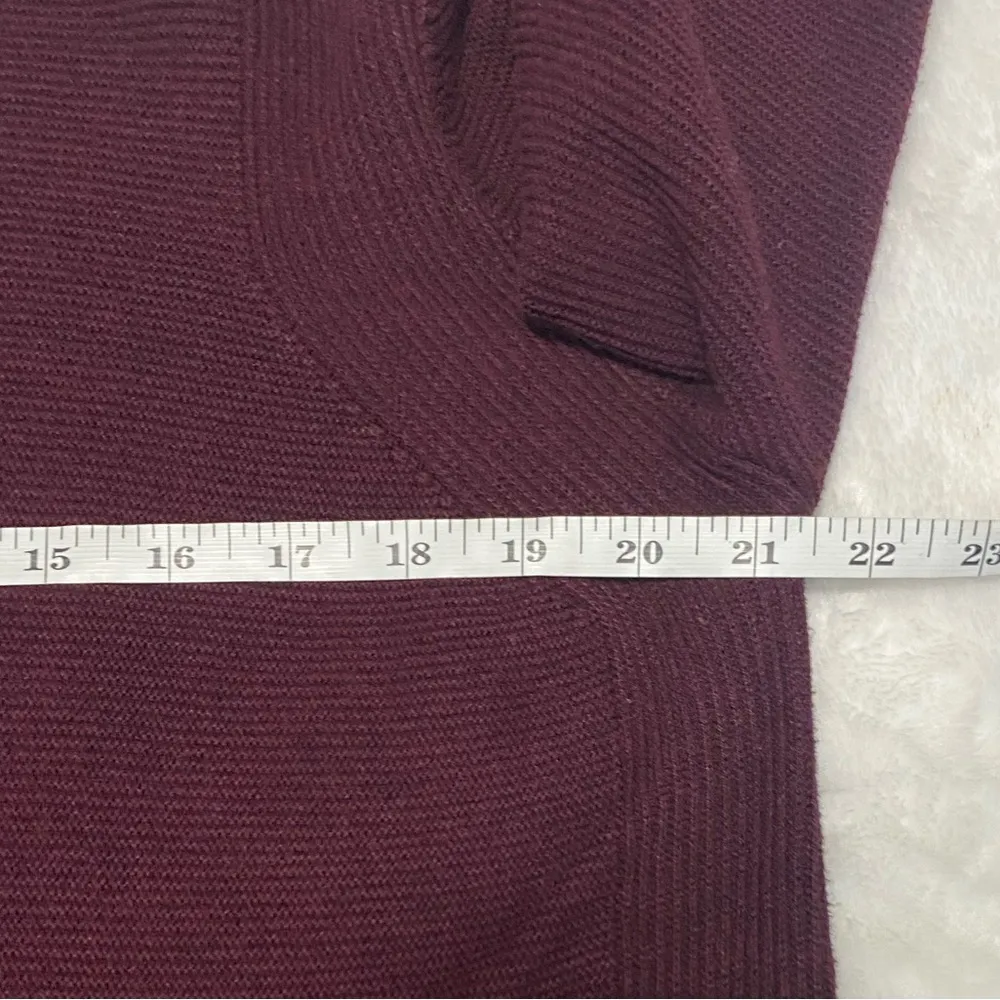 Women's Long Sleeve 2-fer Two-Fer Sweater, Heather Wine XL - Image 6