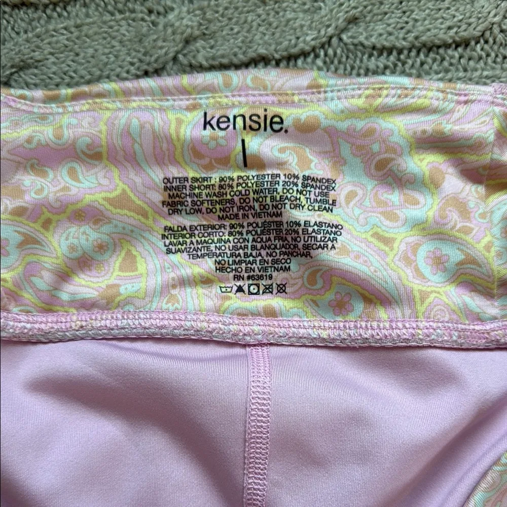 Kensie Pink and Yellow Paisley Skort - Image 2