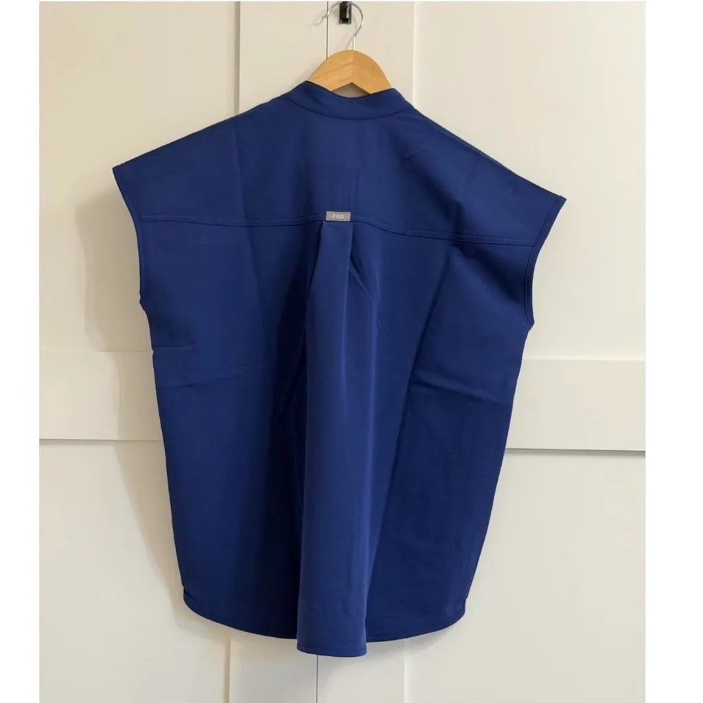 Figs Rafaela Oversized Scrub Top in Sapphire, Size Small - Image 10