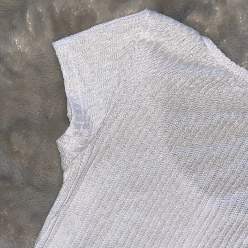 Rue21 White Ribbed Button-Down Top - Image 7