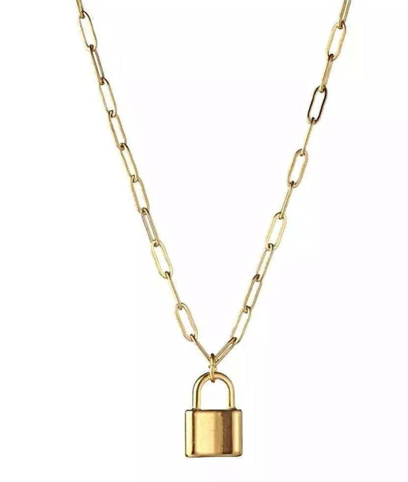 Minimalist Silver Paper Clip Lock Chain Necklace - Image 6