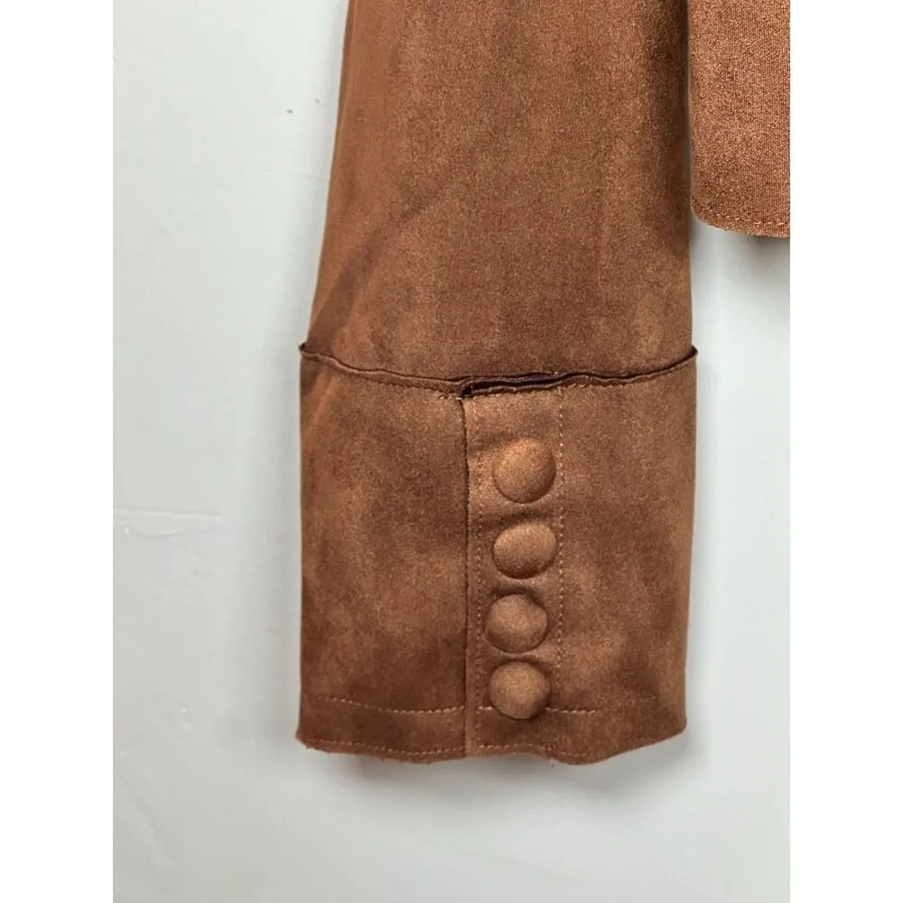 Truth By Republic Women's Size M Brown Faux Leather Cropped Jacket EUC Size M - Image 3