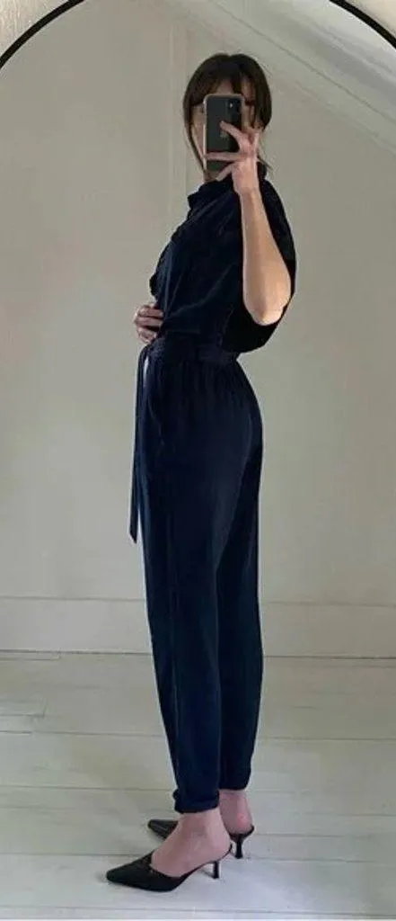 Young Fabulous & Broke Dolman Sleeve Aviator Jumpsuit NWT Navy Blue Size S - Image 2