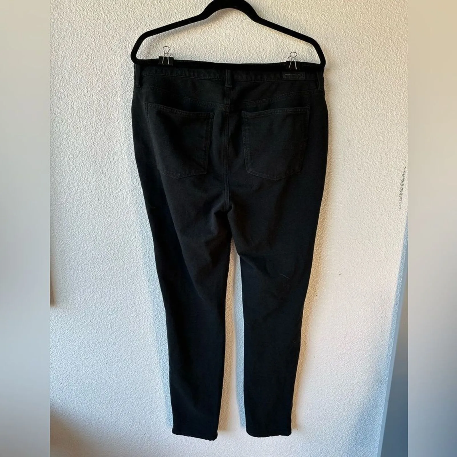 American Eagle  Next Level Stretch Pants Women's16L Black Belt Loops Button Zip - Image 5
