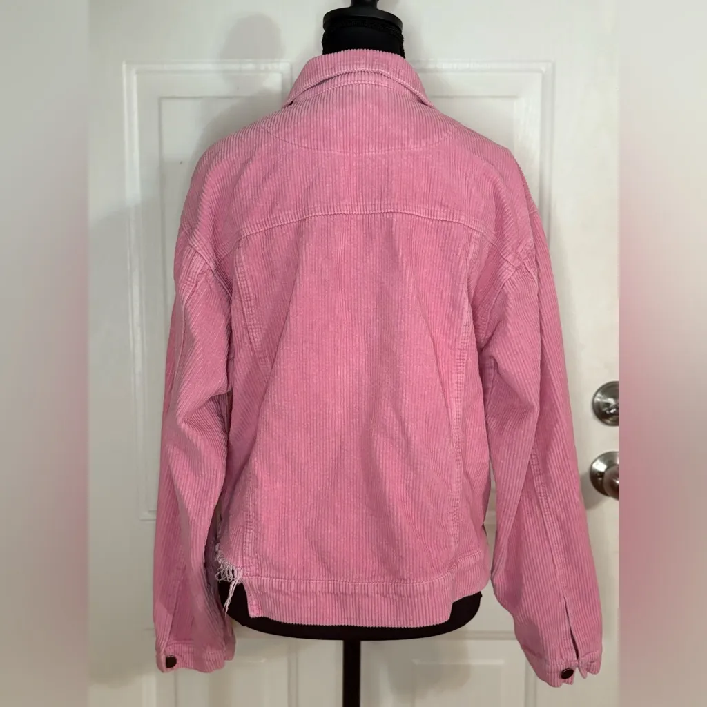 POL Pink Jacket Corduroy Style size Small - Image 4
