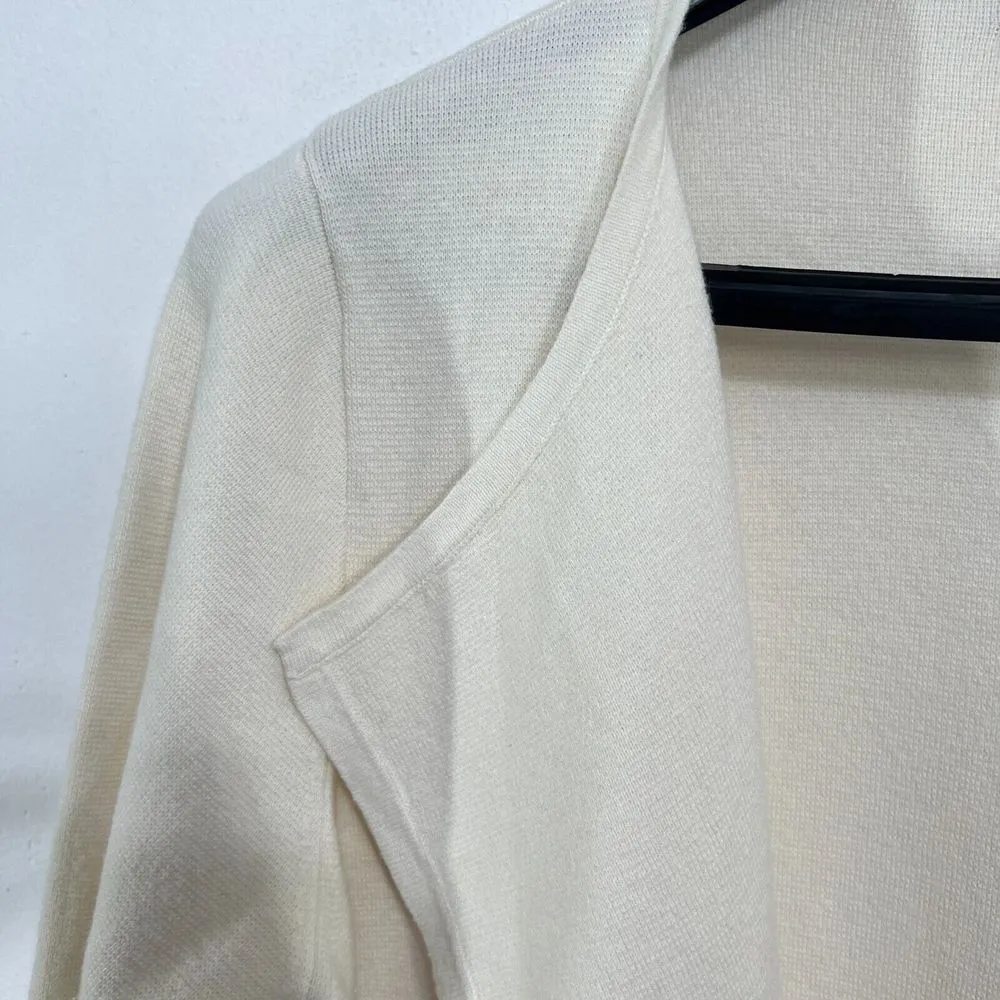 J Crew‎ 365 Juliette Collarless Sweater Blazer XL Open Front Wool Blend Cardigan - Image 8