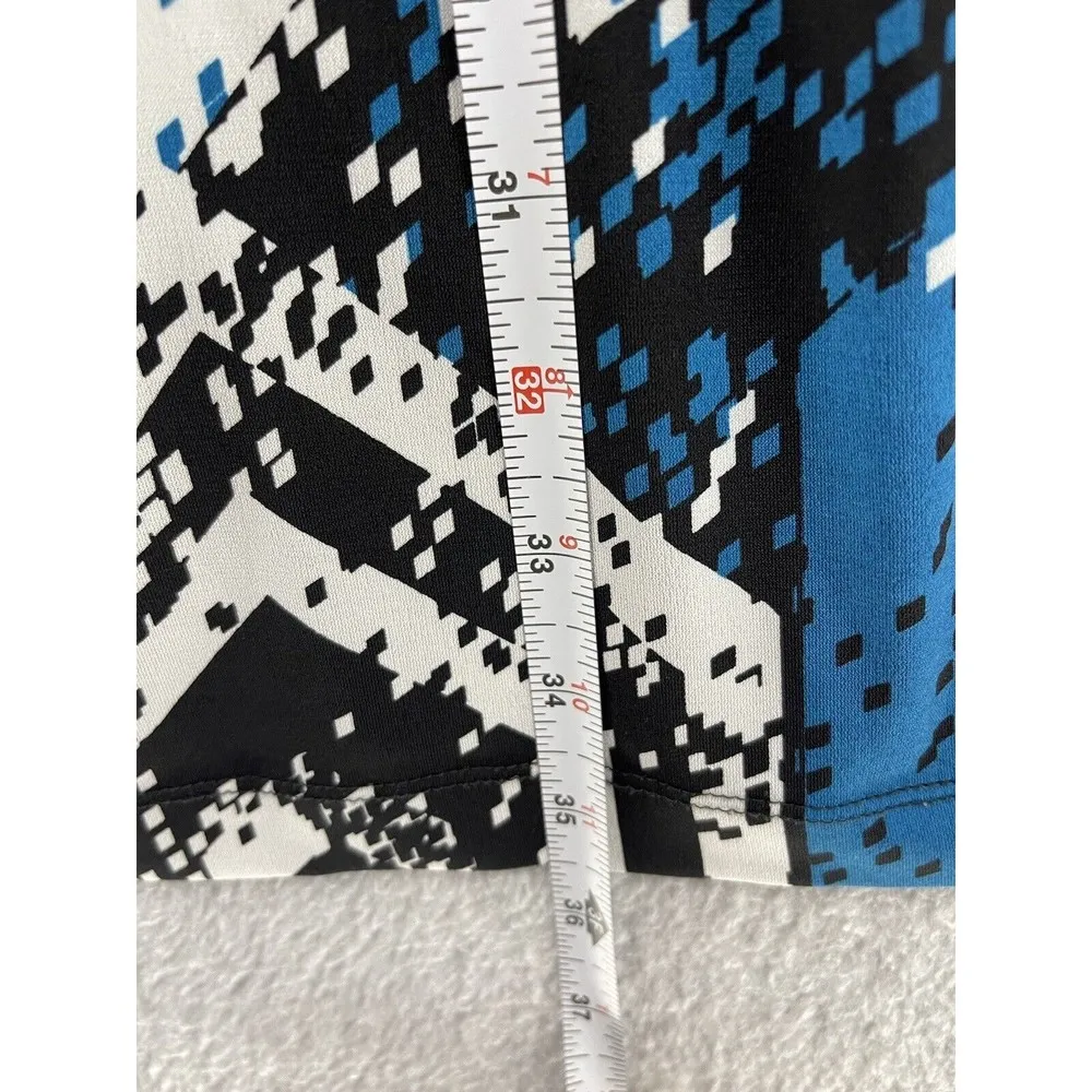 Bisou Bisou Women's Dress A Line Cap Sleeve Black Blue Pockets Unlined Size 10 - Image 4