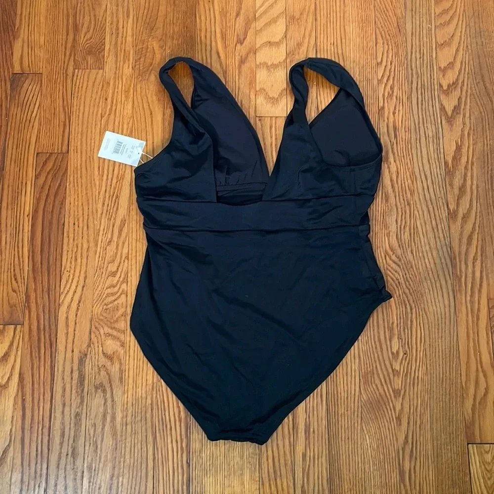 Andie Swim The Medium Coverage Mykonos One Piece‎ Swimsuit Black size XL NWT - Image 4
