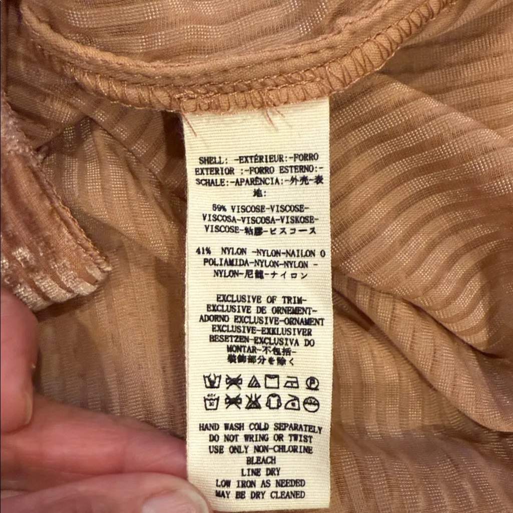 NEW Womens Free People Tan Corduroy Teddy Jacket L - Image 8