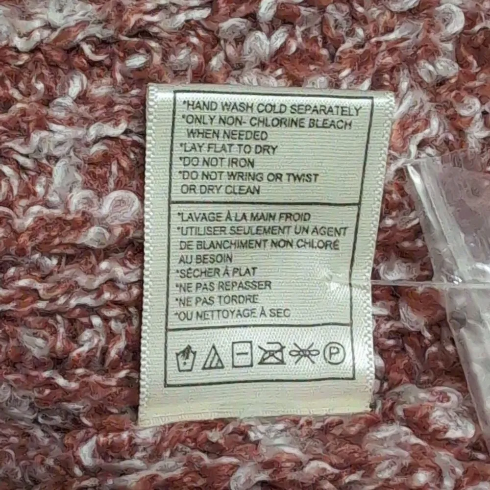 NWT Steve Madden Rust Chunky Knit Open Front Long Sleeve Cardigan Sweater Size S - Image 8