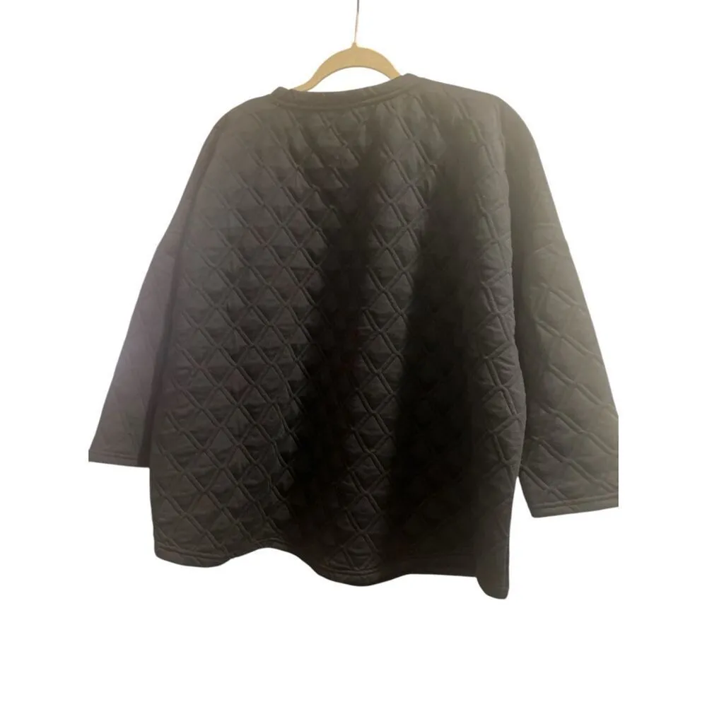✨Tnuck Sport Black Quilted Crewneck Sz XL/XXL Pullover✨ - Image 10
