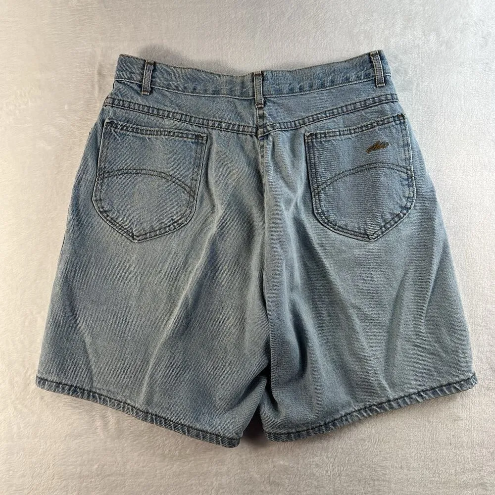 VINTAGE 2000's Y2K Chic Size 18 Denim Baggy Shorts Long 8” Bermuda Women's Light Blue - Image 8
