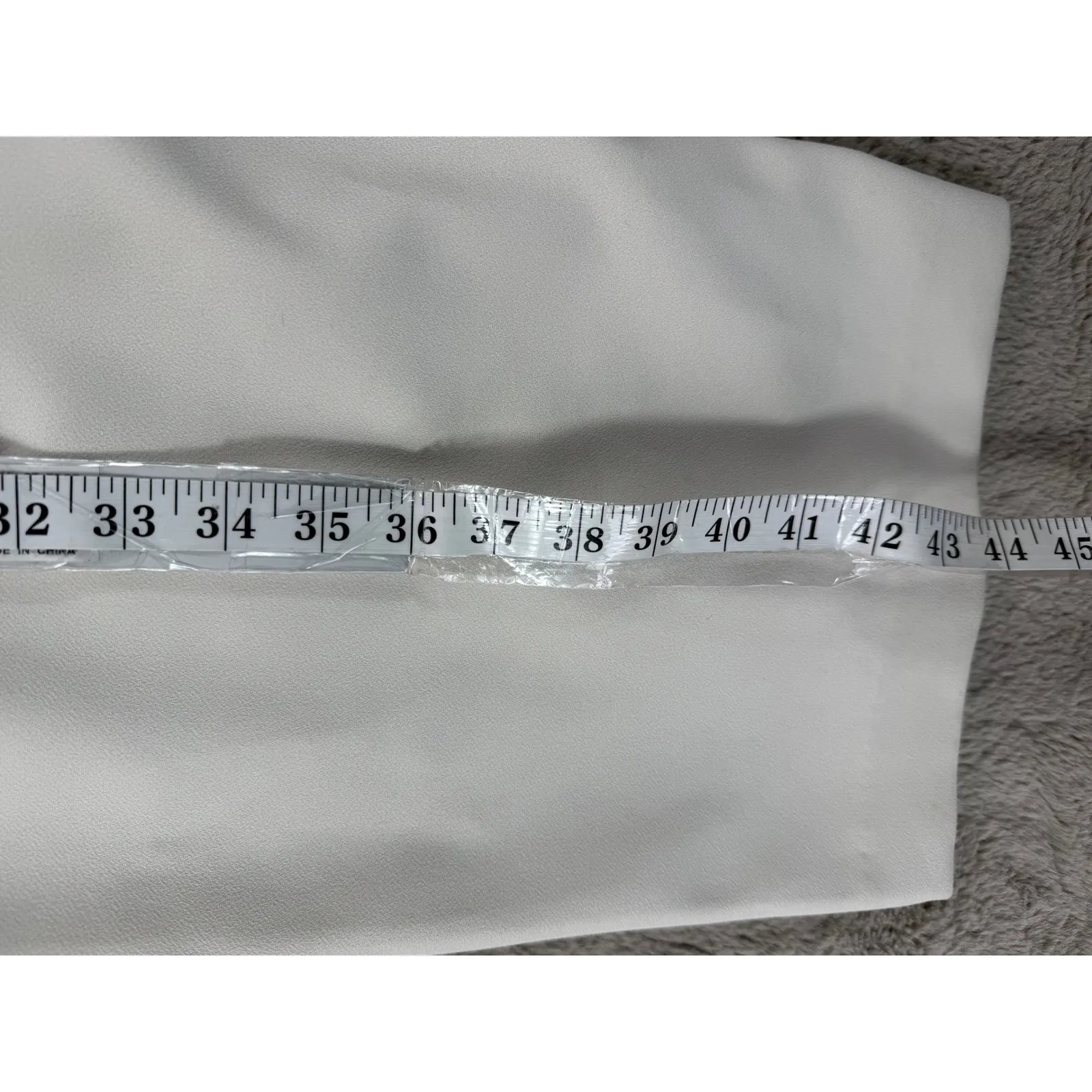 SPANX Wide Leg Tailored Opacity Crepe Trousers Pants White XL Elastic Waist - Image 7