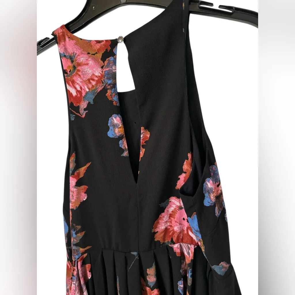 Free People Flutterby Floral Print Dress Black Twilight Combo Size 4 - Image 3