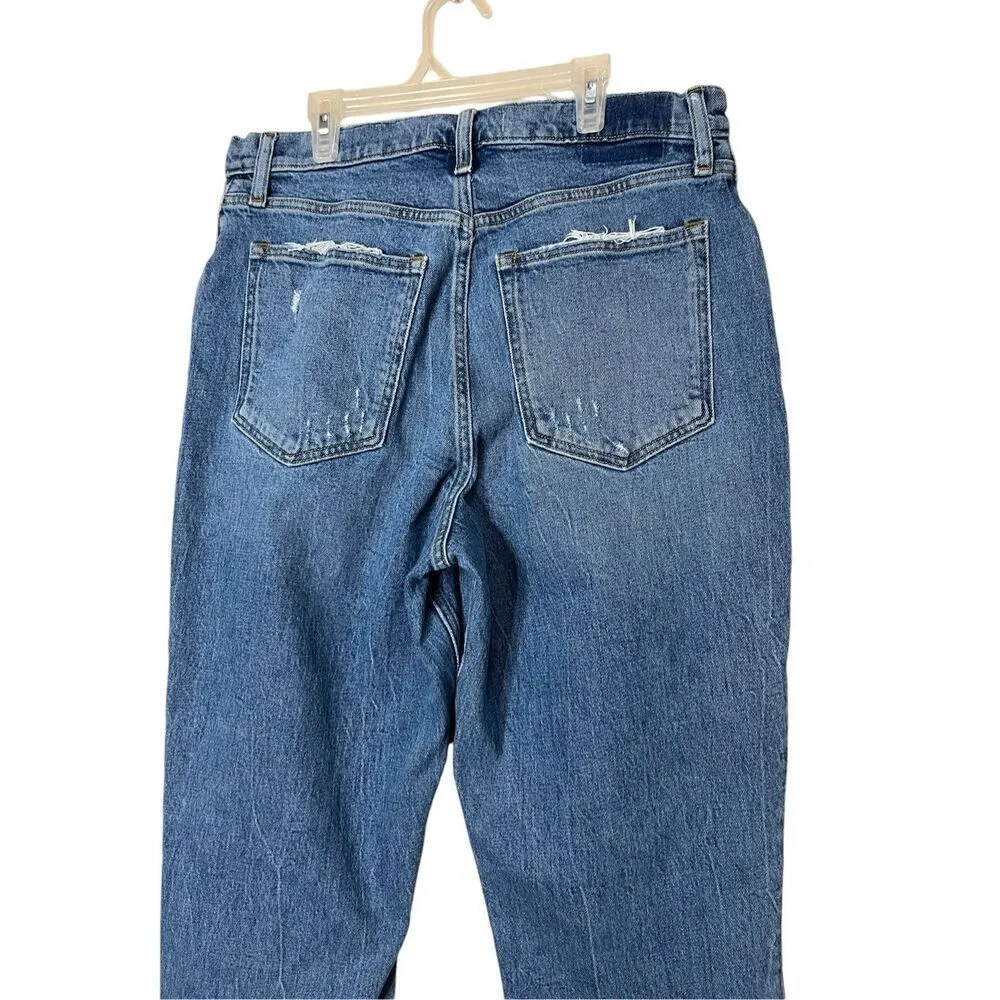 Abercrombie & Fitch Curve Love Ultra High Rise‎ 90s Straight Jeans Size 32/14 - Image 7