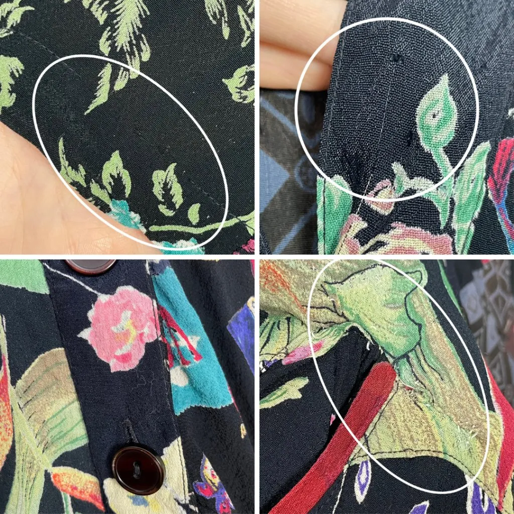 Vintage Patchwork Top Nomads of the Desert Black Art - Image 9