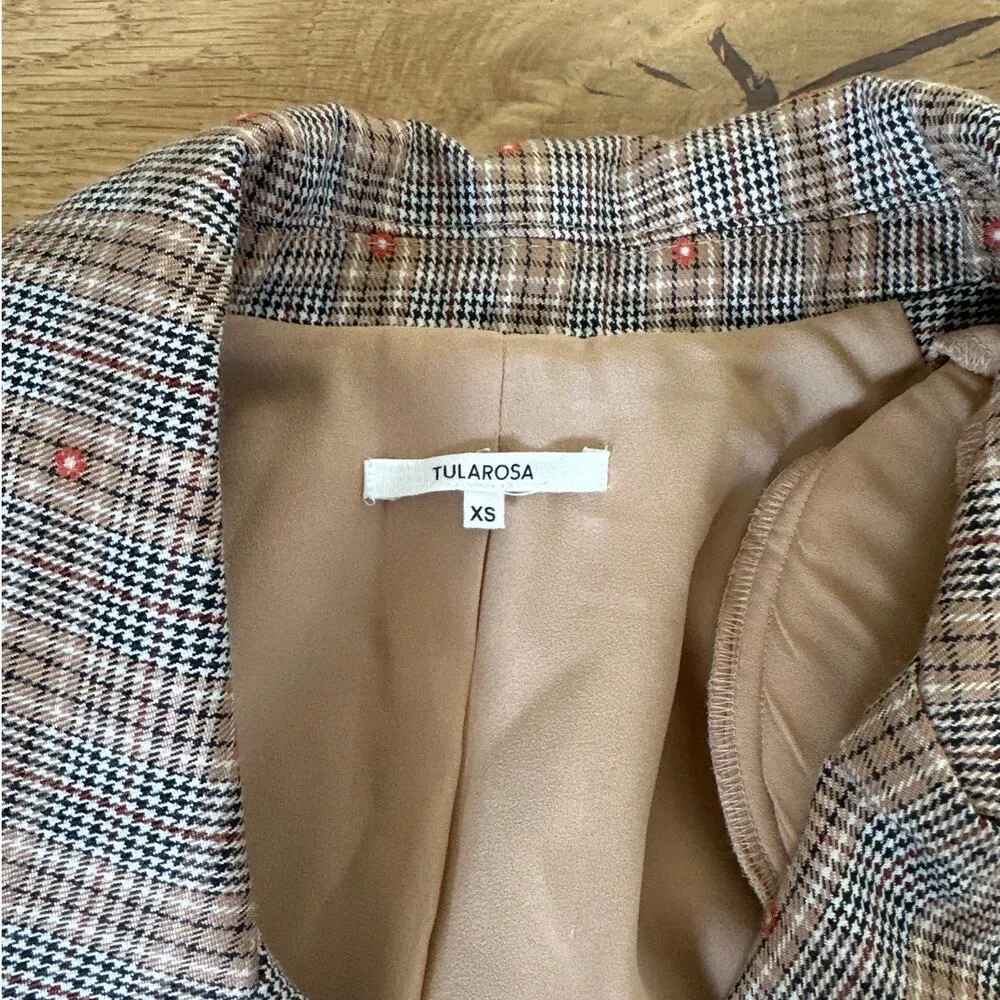 Tularosa - Rachel Plaid Blazer and Pants Set in Brown & Orange - Image 6