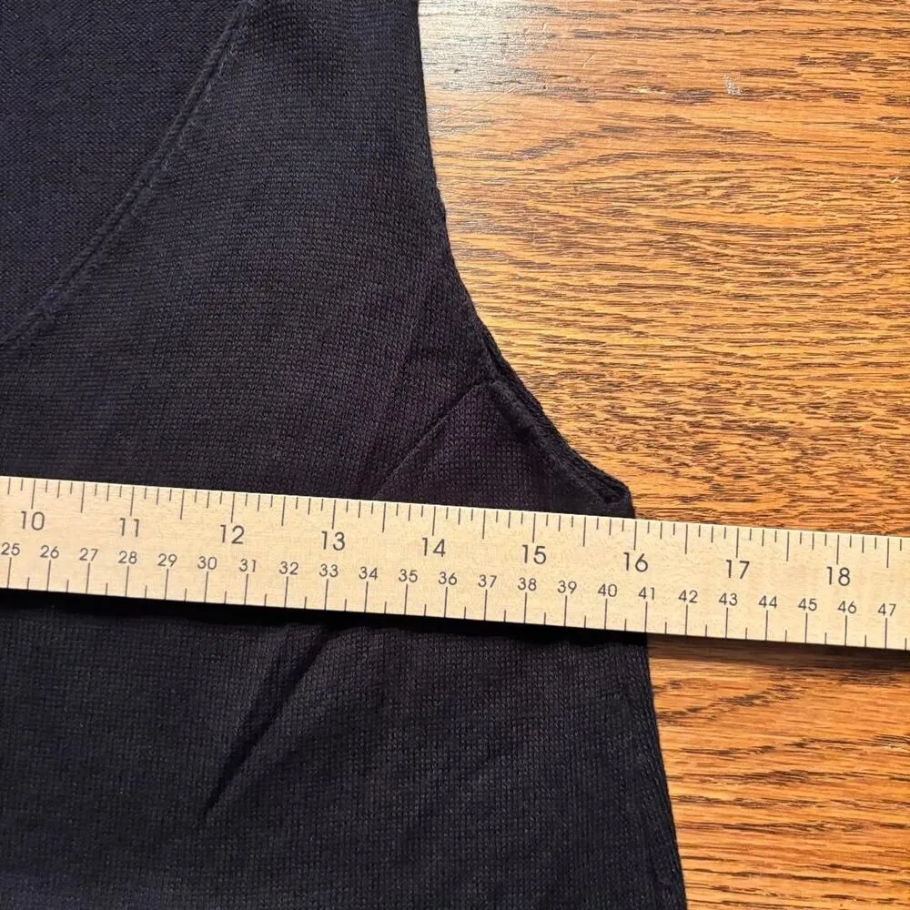 iLinen Classic Cotton Tank Top Black Women's Size S Ecotec Yarn NWT - Image 9