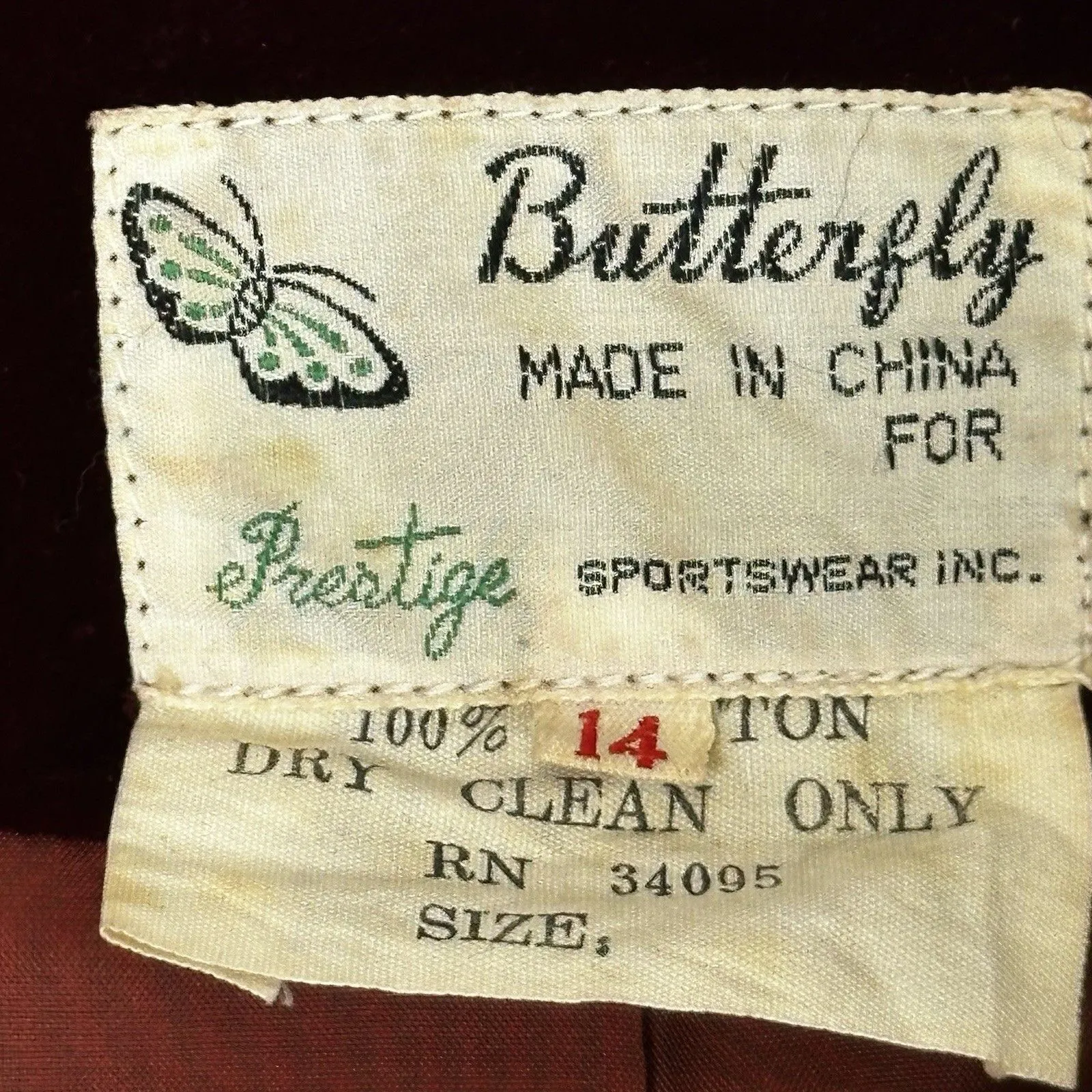 Vintage 1960’s Classic Burgundy Velvet Blazer Cotton by‎ Butterfly For Prestige Red - Image 6