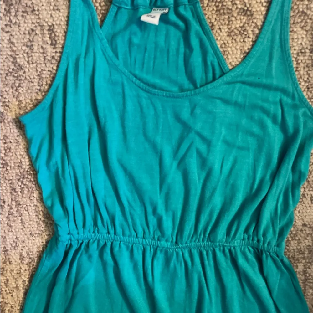 Teal blue Size Small Stretchy Dress with Cinched Waist. - Image 5
