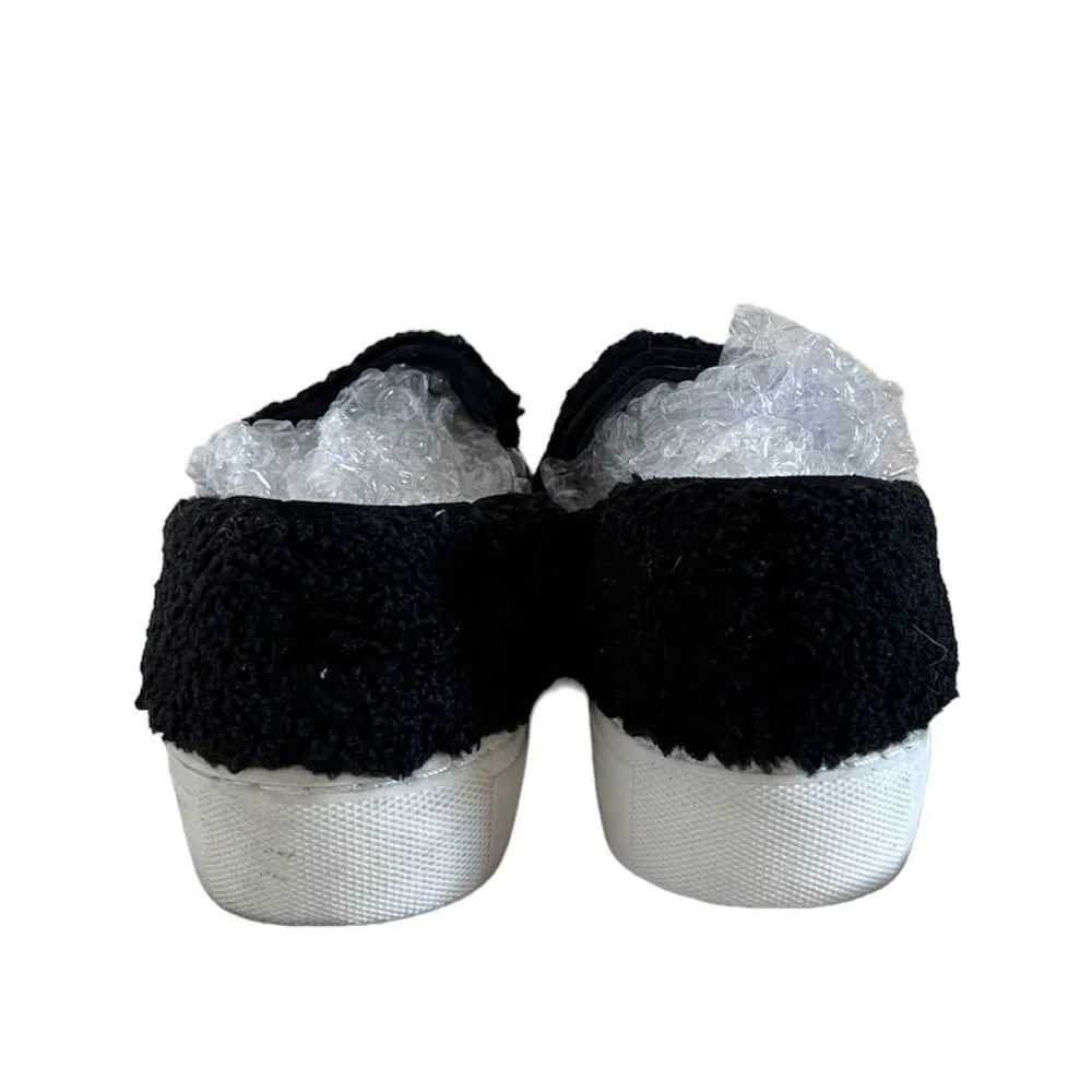 Steven New York Black Kimbel Faux Fur Shearling Slip on Women's Sneakers size 7. - Image 7
