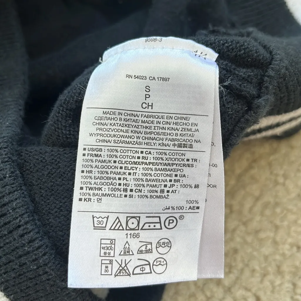 Banana Republic Varsity Bomber Snap Front Cardigan Sweater Black Women’s Small - Image 8