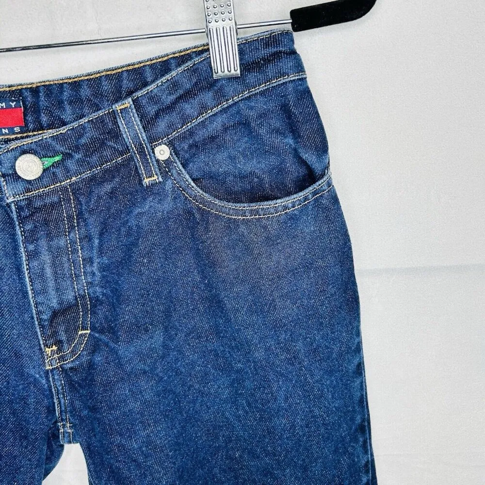 Vintage Tommy Hilfiger Women’s 90s Y2K Denim Jeans Big Flag Sz 9 (30x27) - Image 5