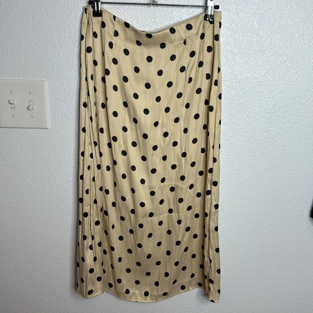 NWOT Free People Analise Printed Midi Skirt Polka Dot 6 - Image 4
