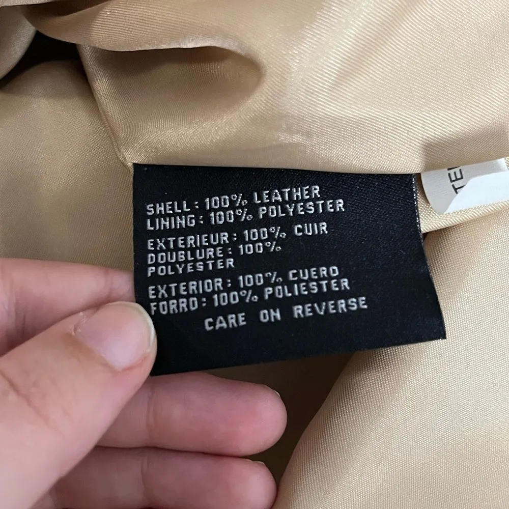 Siena Studio Vintage Leather Pearl Snap Button Jacket Size Medium Butter Soft Yellow - Image 8