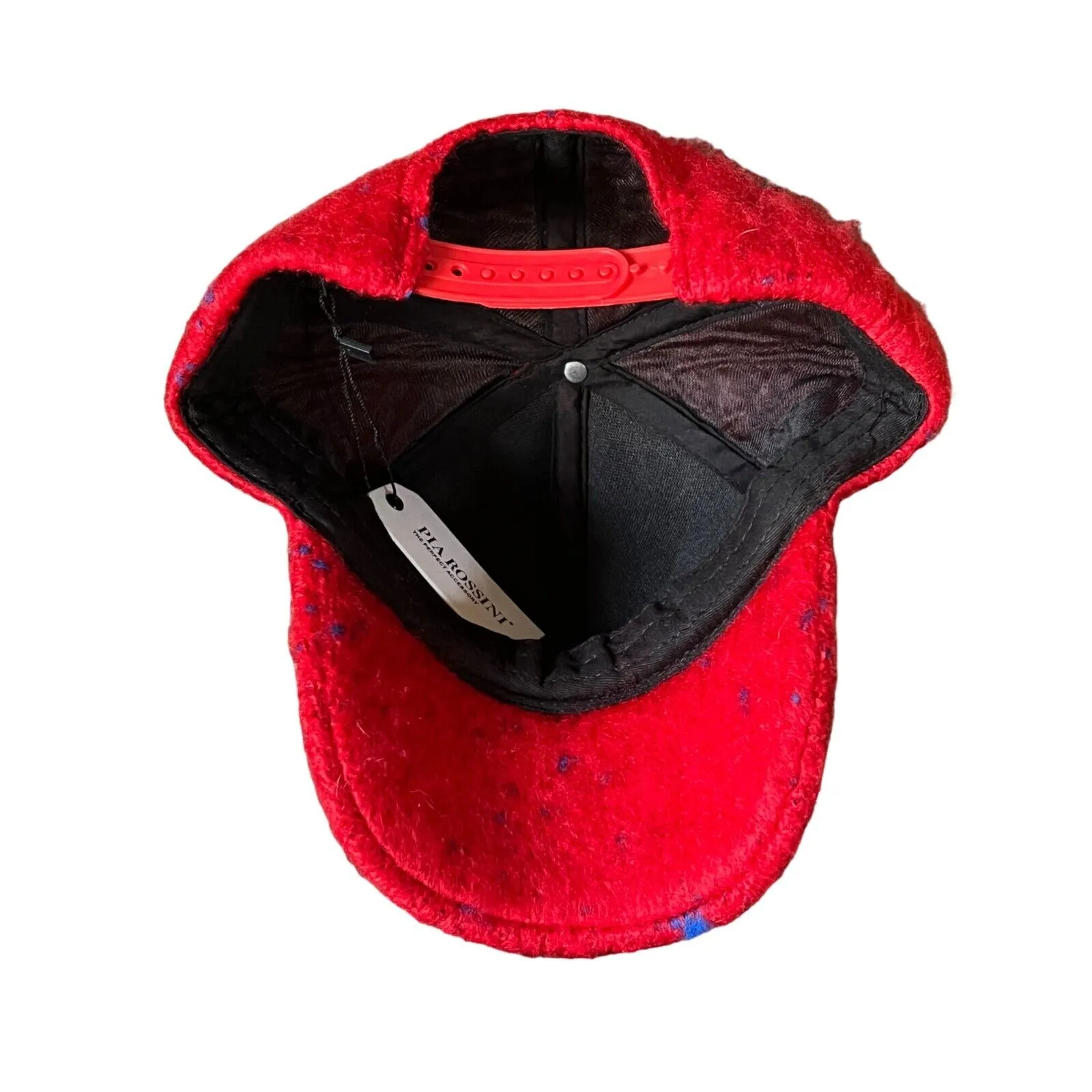 Pia Rossini Hat Cap Snap Back Red Wool Galway Cap Dot Pattern Womens Adjustable - Image 3