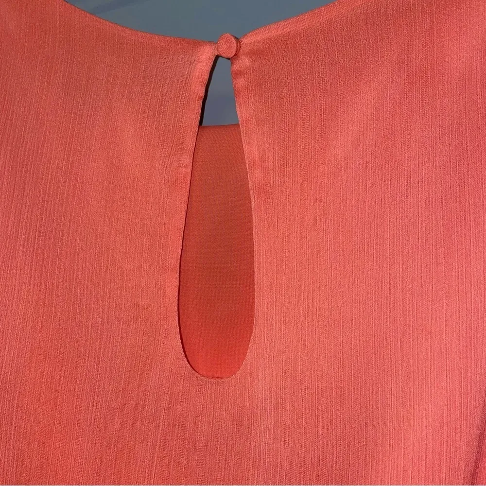 Alice + Olivia Odette Flutter-Sleeve Dress in Papaya Size XS - Image 6