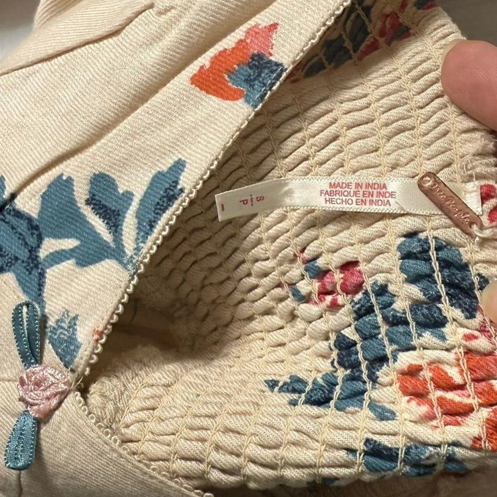 Free People Francesca Floral Print Mini Dress S - Image 11