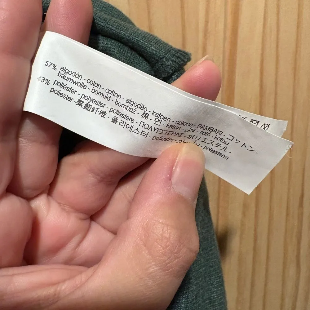 Zara Women's Fleece Sweater Dress Size Small Green 3/4 Sleeve Cozy Casual - Image 4