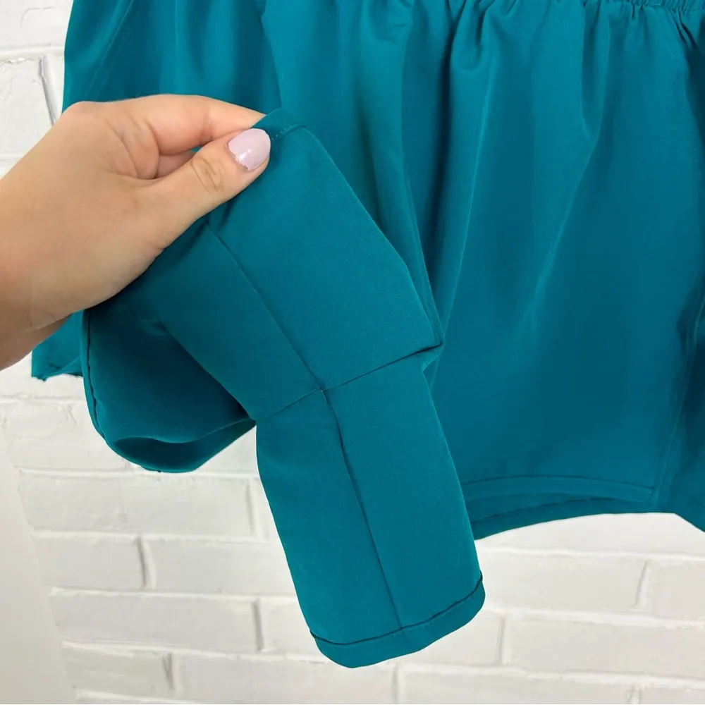 Five The Label Teal High Rise Active Shorts Size L Green Size L - Image 7