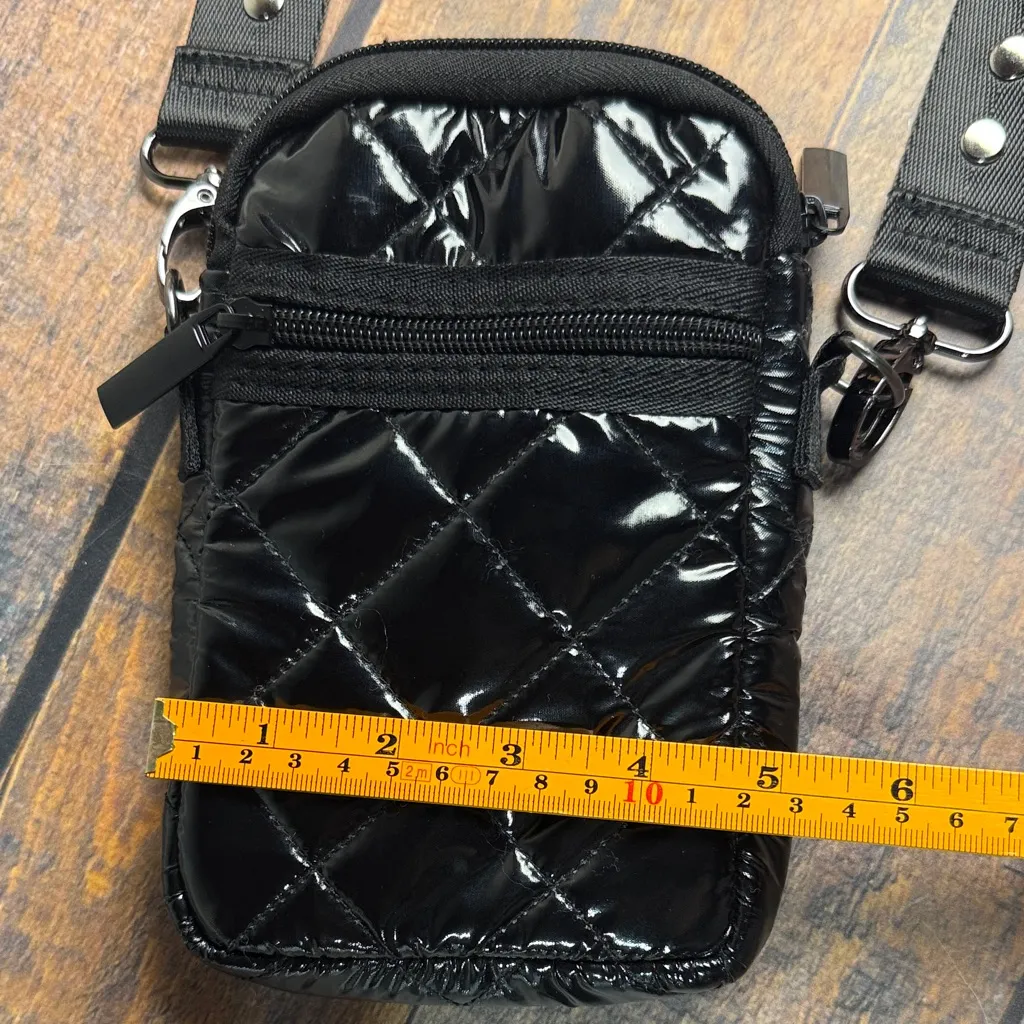 HAUTE SHORE Casey Noir Black Quilted Crossbody Bag with Silver Accents - Image 9