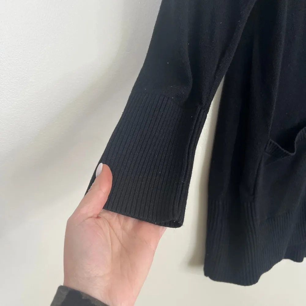 J Jill Button Front Longline Cardigan Mother of Pearl Buttons Cotton Silk Blend - Image 4